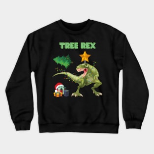 Tree Rex, Tree Rex Christmas, Dinosaur Christmas, Christmas Dinosaur, Dinosaur Lover, Dinosaur Gift Idea, T Rex Christmas, Dinosaur Xmas, Funny Dinosaur Christmas Crewneck Sweatshirt